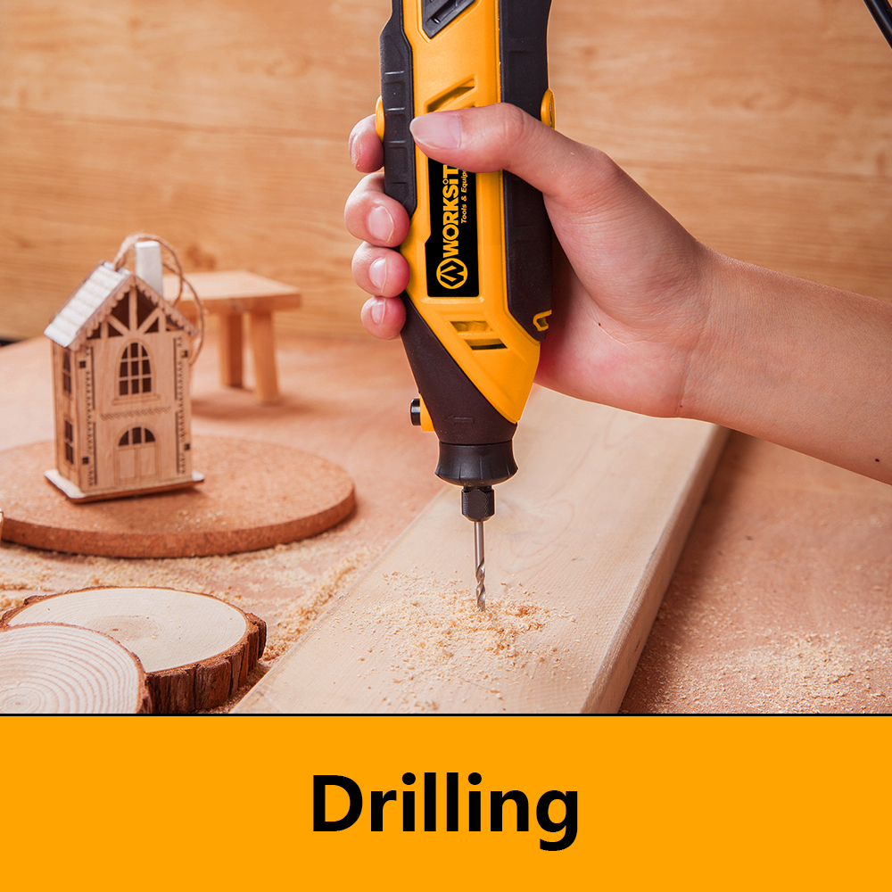 WORKSITE Electric Rotary Tool Kit 130W Variable Speed 35000RPM Corded Power Engraving Carving Rotary Tools with Case