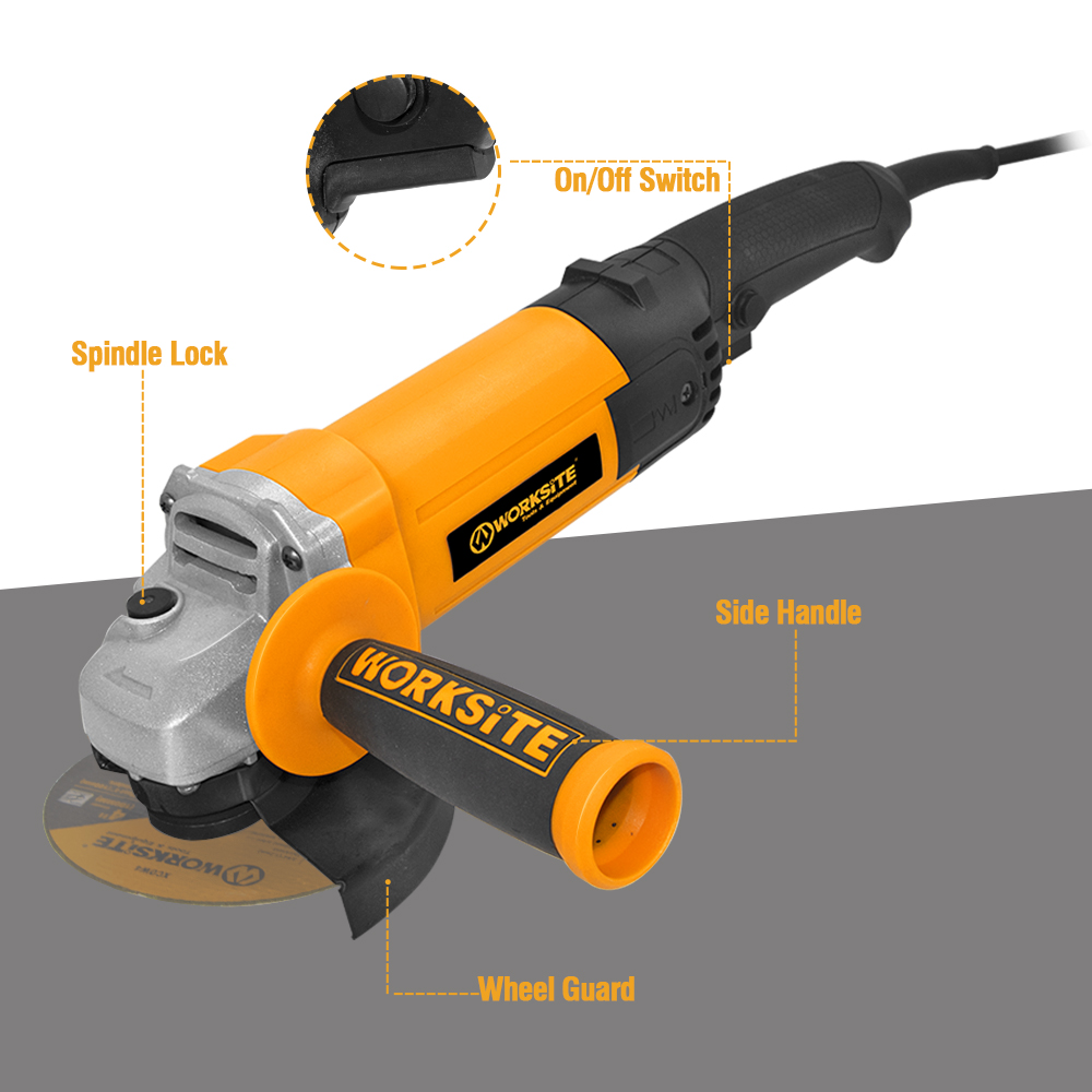 WORKSITE Small Angle Grinder Handheld 4