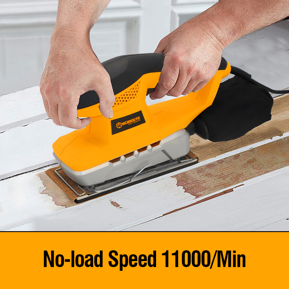 WORKSITE Sheet Sander 11000 OPM Electric 200W Portable Handheld Drywall Wood Finishing Sanding Tool