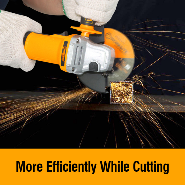 WORKSITE Electric Angle Grinders Power Tools Heavy Duty Hand Metal Concrete Cutter Wet Portable 9inch Corded Angle Grinder 125mm