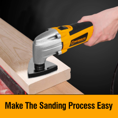 WORKSITE Oscillating Tool 180W Electric 23000 RPM Oscillating Multi Power Tools for Metal Wood Sanding Cutting Cleaning