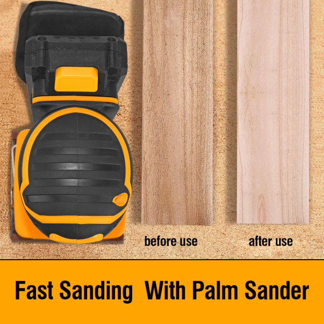 WORKSITE 20V Cordless Palm Sander 1/4 Sheet Battery Power 12000 RPM Dust Resistant Finishing Sanding Drywall Sanders