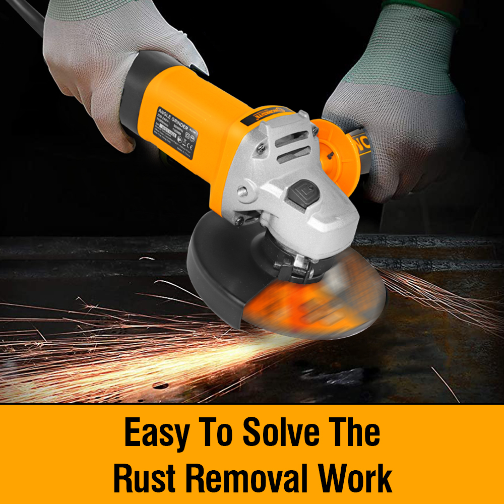 WORKSITE Electric Angle Grinders Power Tools Heavy Duty Hand Metal Concrete Cutter Wet Portable 9inch Corded Angle Grinder 125mm