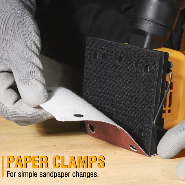 WORKSITE Palm Sander 1/4 Sheet 250W 14500 RPM Speed Electric Handheld Drywall Woodworking Plam Sanders with Dust Bag