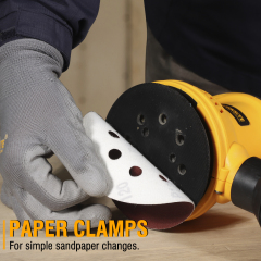 WORKSITE Orbital Sander 5 Inch Powerful 350W 14000 RPM Speed Electric Woodworking Sanding Sanders with Dust Bag