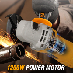WORKSITE Angle Grinder 125mm Cutting Discs 1200W 11000/min Speed Metal Grinding Corded Power Electric Grinders Tools