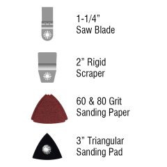 WORKSITE Oscillating Tool 180W Electric 23000 RPM Oscillating Multi Power Tools for Metal Wood Sanding Cutting Cleaning