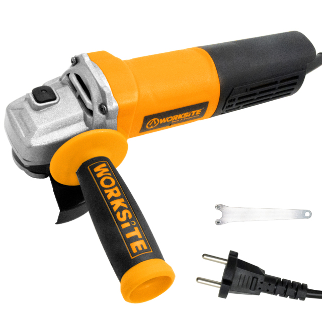WORKSITE 220V Electric Angle Grinder Machine Tools Corded Hand Portable Variable Concrete Metal Mini Professional Angle Grinder 100mm