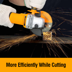 WORKSITE Electric Angle Grinders Power Tools Heavy Duty Hand Metal Concrete Cutter Wet Portable 9inch Corded Angle Grinder 115mm