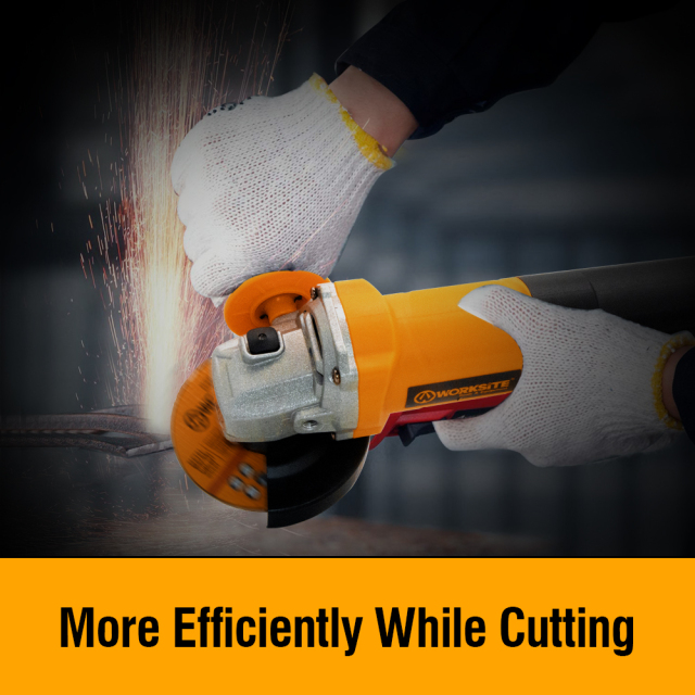 WORKSITE 220V Electric Angle Grinder Machine Tools Corded Hand Portable Variable Concrete Metal Mini Professional Angle Grinder 100mm