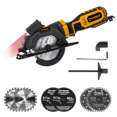 WORKSITE Mini Circular Saw 4.5 Inch Blade 710W Power Cutter Compact Lightweight 3500RPM Speed Electric Circular Saws