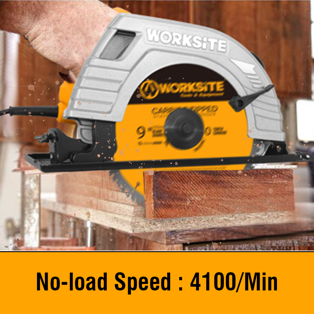 WORKSITE Professional Circular Saw 235mm Blade High Power 2200W 4100RPM Speed Electric Circular Saws