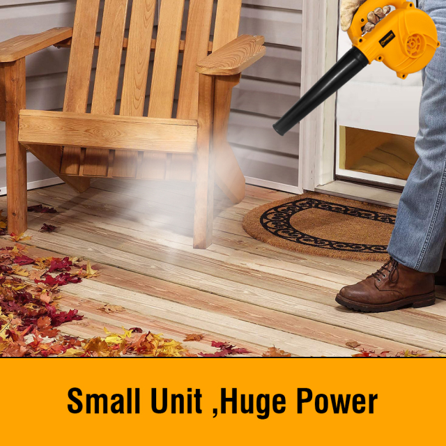 WORKSITE Dust Blower 450W Compact Garden Small Leaf Sweeper Cleaner Portable Handheld Electric Air Blowers