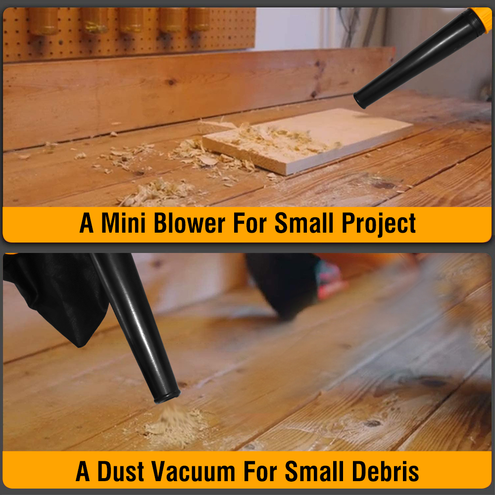 WORKSITE Dust Blower 450W Compact Garden Small Leaf Sweeper Cleaner Portable Handheld Electric Air Blowers