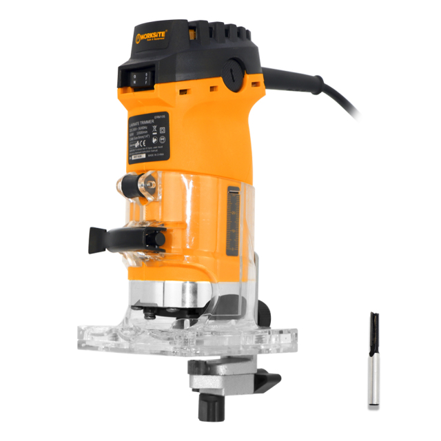 WORKSITE Woodworking Trimmer 500W Compact Handheld Electric Corded Wood Edge Trimmer for Engraving Slotting Trimming