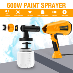 WORKSITE Spray Gun 400W Lightweight Max Flow 280ML/Min Electric Paint Sprayer Gun for Painting Cleaning
