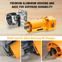 WORKSITE Woodworking Trimmer 600W Compact Handheld Electric Wood Edge Trimmer for Engraving Slotting Trimming