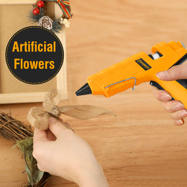 WORKSITE Hot Melt Glue Gun 100W Electric Glue Gun Sticks Set Fast Preheating Hot Melt for School Crafts DIY Arts