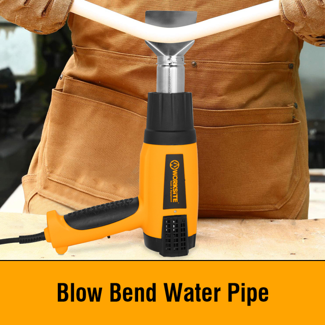 WORKSITE Heat Gun 2000W Dual Temperature Settings Electric Power Shrink Craft Hot Air Heat Gun with 4 Nozzles