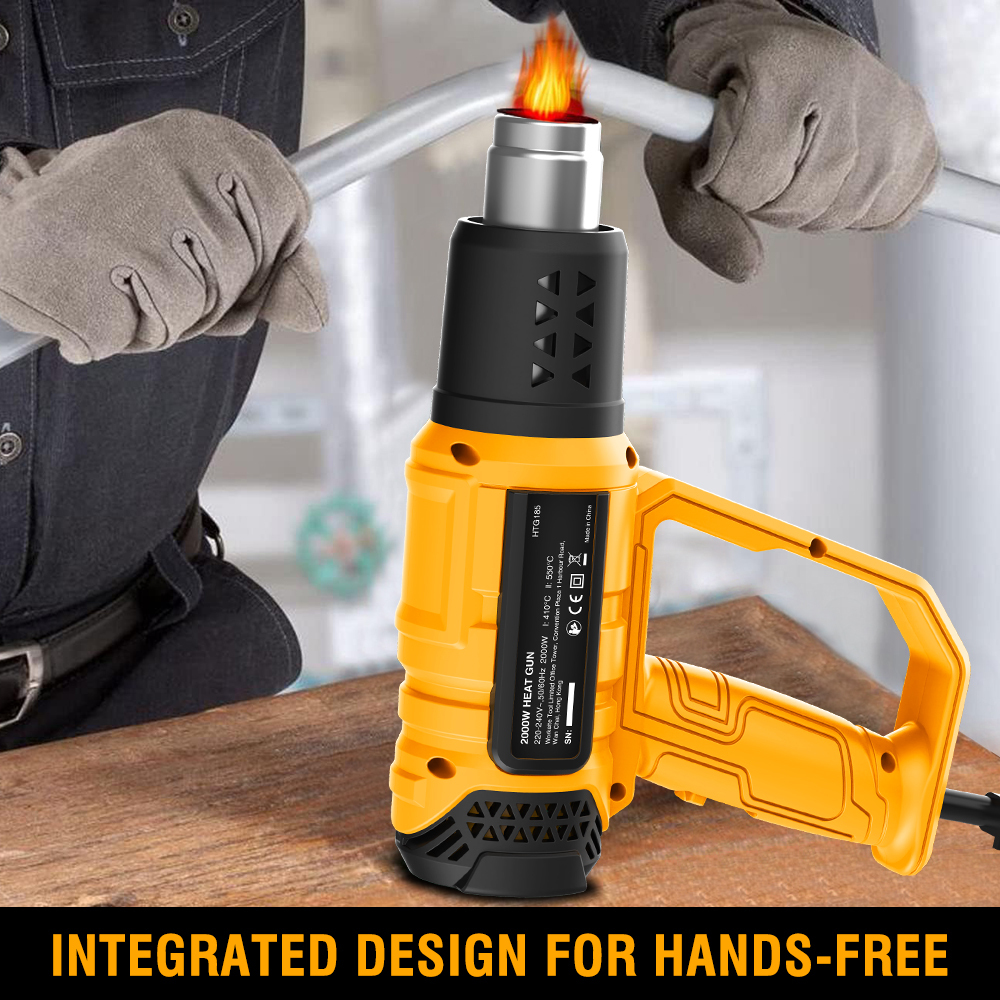 WORKSITE Heat Gun 2000W Portable Dual Temperature Settings 410°C to 550°C Electric Craft Hot Air Heat Guns