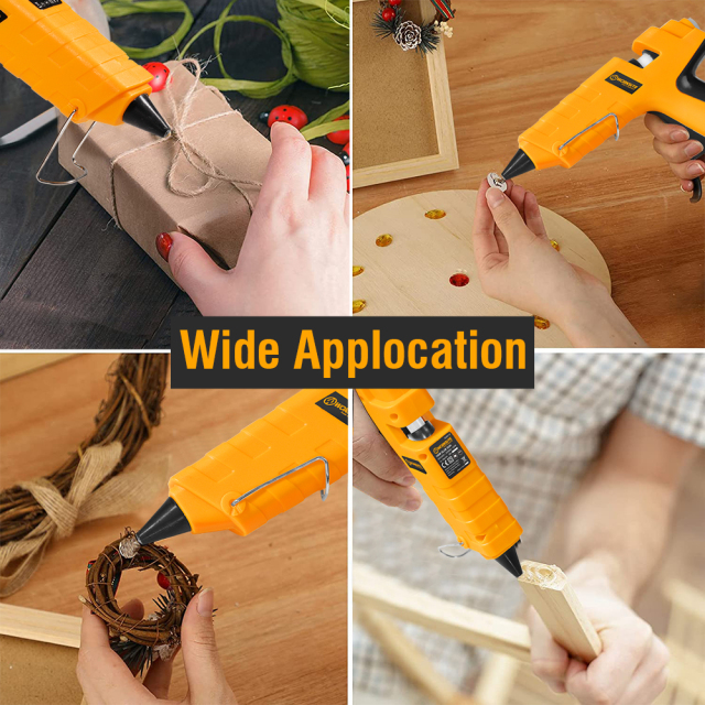 WORKSITE Hot Melt Glue Gun 100W Electric Glue Gun Sticks Set Fast Preheating Hot Melt for School Crafts DIY Arts