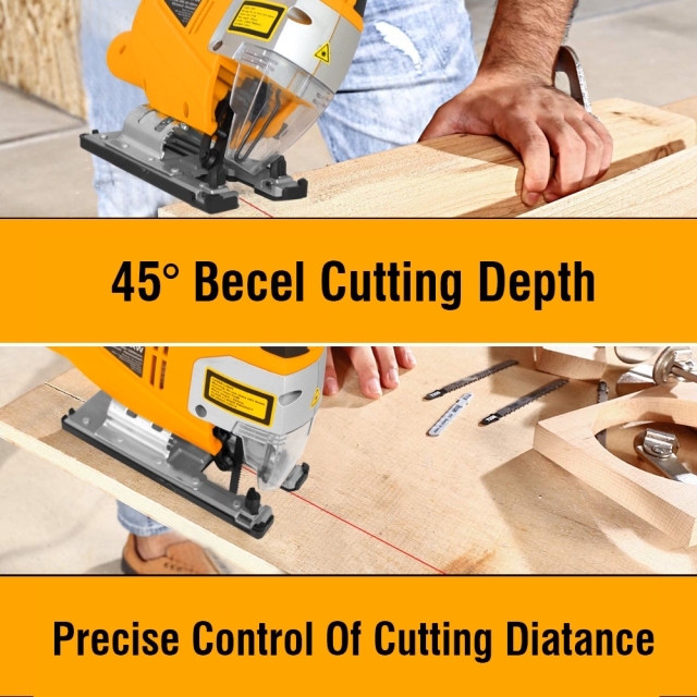 WORKSITE Jig Saw Electric 220v 800W Wood Steel Metal Cutting Portable Corded Jigsaw Woodworking Saw Tools