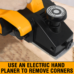 WORKSITE Professional Electric Wood Planer 620W 16700SPM Speed Mini Portable Woodworking Hand Planer Tool