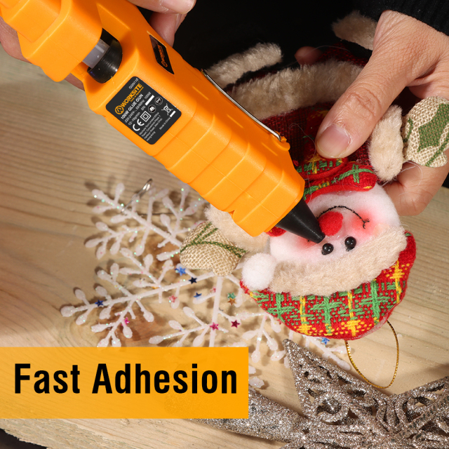 WORKSITE Hot Melt Glue Gun 100W Electric Glue Gun Sticks Set Fast Preheating Hot Melt for School Crafts DIY Arts