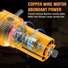 WORKSITE Woodworking Trimmer 600W Compact Handheld Electric Wood Edge Trimmer for Engraving Slotting Trimming