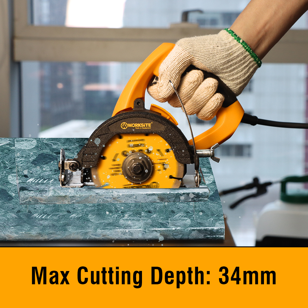 WORKSITE 220V Marble Cutter Saw Machine Price Tiles Stone Cutting Cutter Circular Saw 1400W Hand Electric Marble Cutter