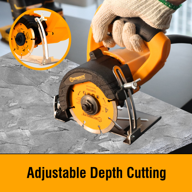 WORKSITE 220V Marble Cutter Saw Machine Price Tiles Stone Cutting Cutter Circular Saw 1400W Hand Electric Marble Cutter