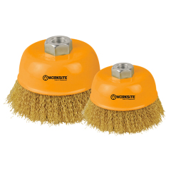 WORKSITE Power Tools Accessory Heavy Duty Angle Grinder Steel Wire Cup Brush 75mm Wire Wheel Brushes Cup with Nut