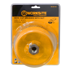 WORKSITE Wire Cup Brushes With Nut