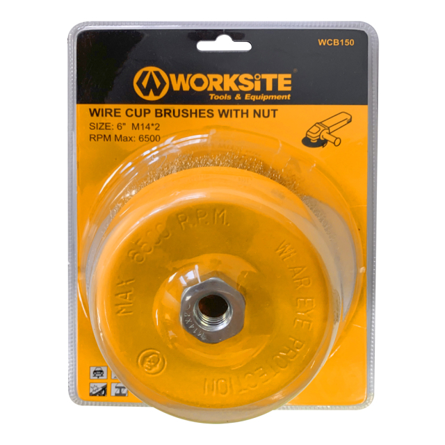 WORKSITE Wire Cup Brushes With Nut