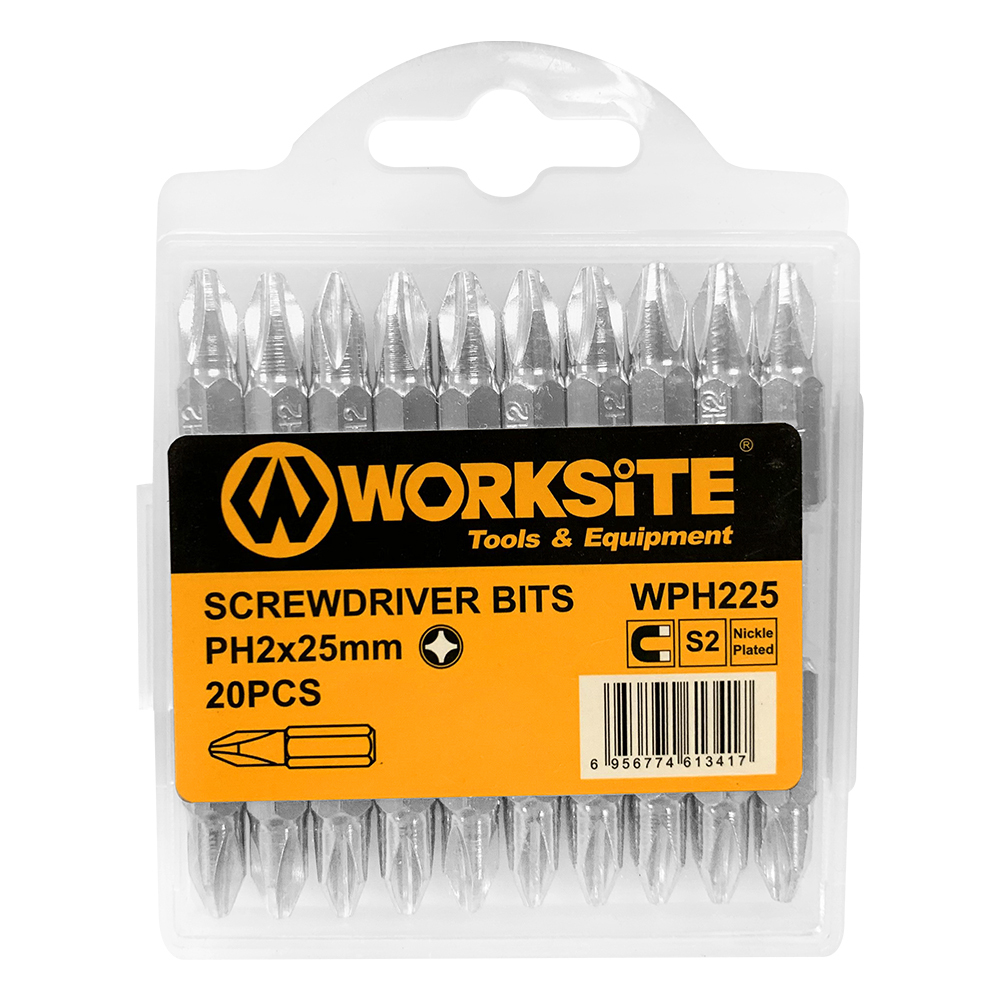 WORKSITE 20Pcs Screwdriver Bit Set Screwdriver Bit PZ2 Screwdriver Bit Set with Tough Case