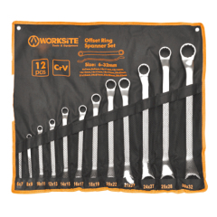 WORKSITE OFFSET RING SPANNER SET