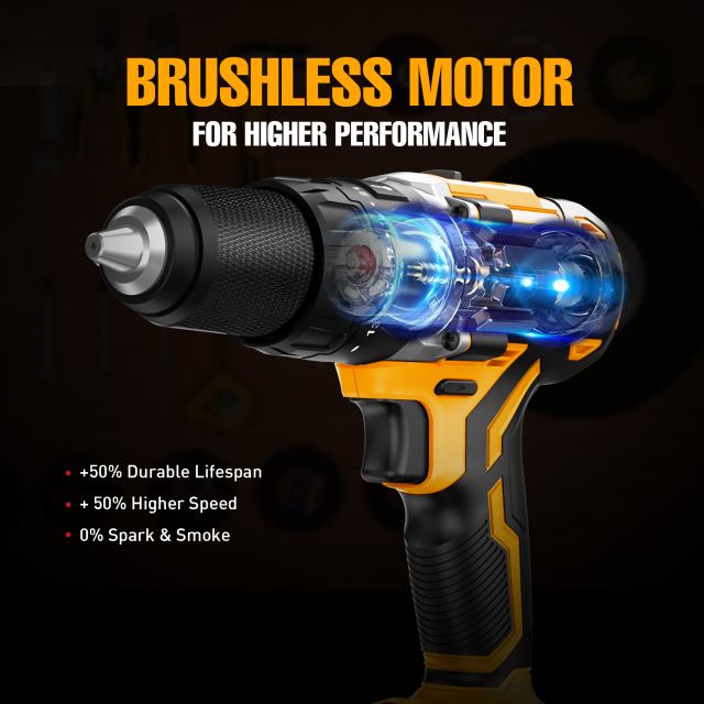 21V 13mm Brushless Hammer Drill (65N.m)