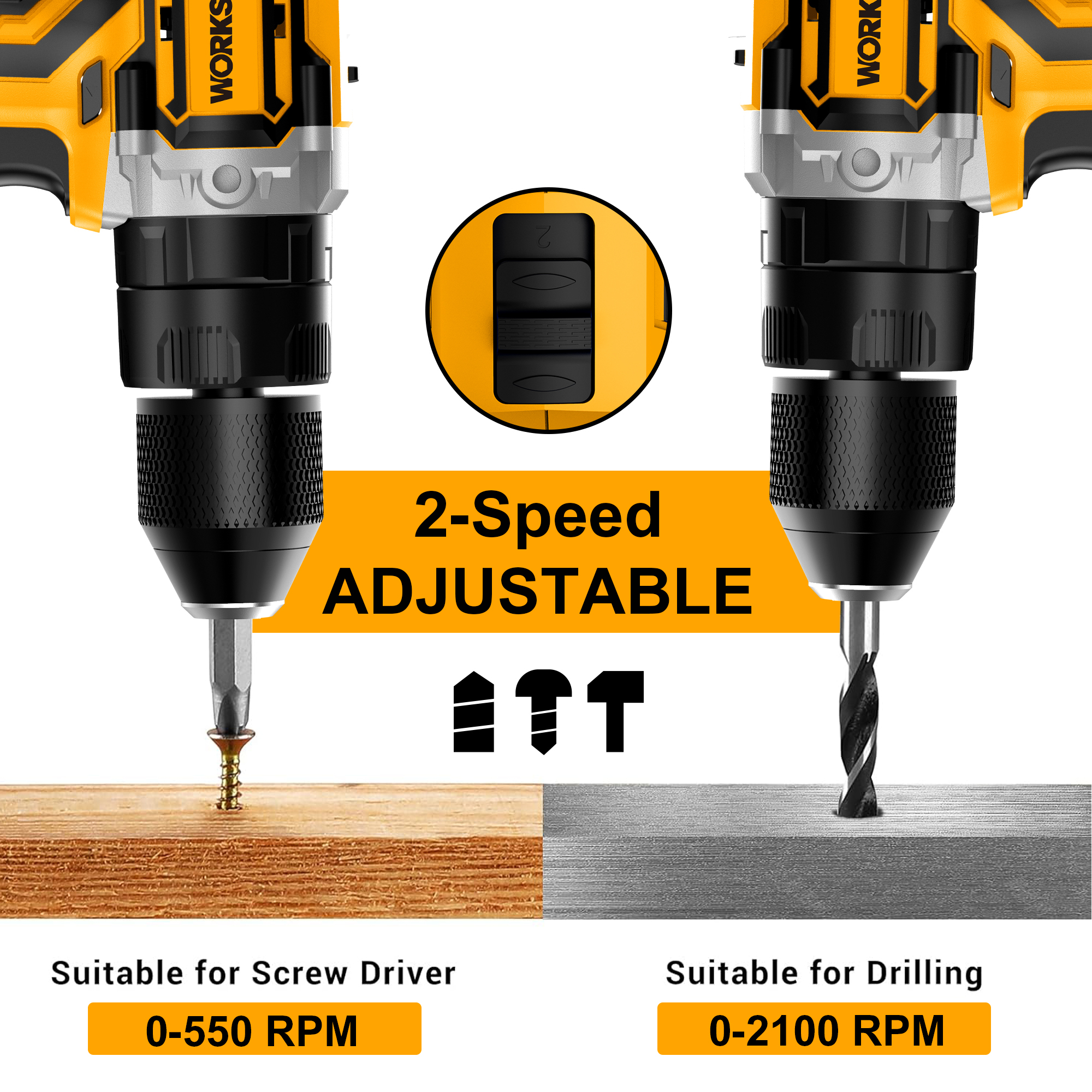 21V Brushless 13mm Hammer Drill (80Nm)