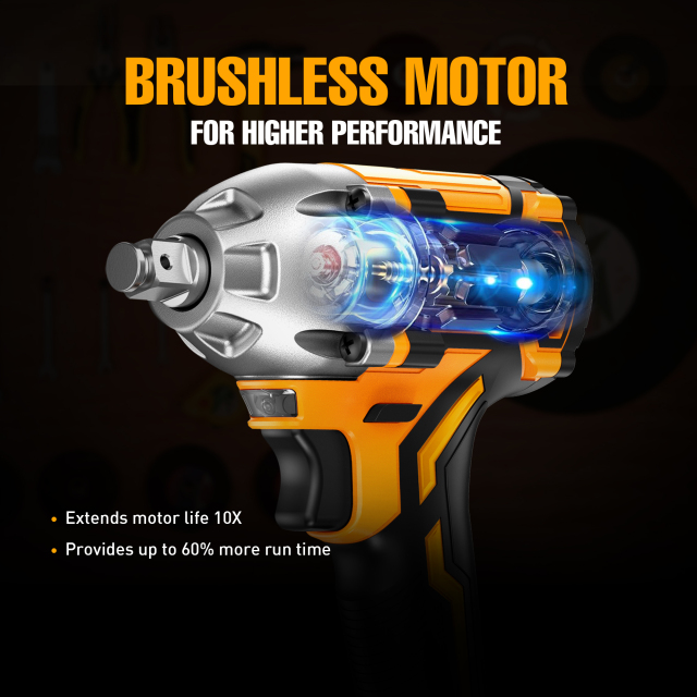 21V Brushless 13mm Impact Wrench (380Nm)