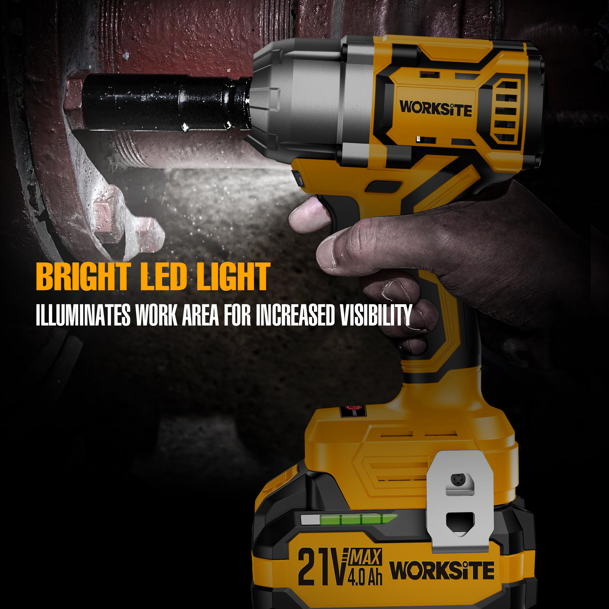 21V Brushless 13mm Impact Wrench (500Nm)