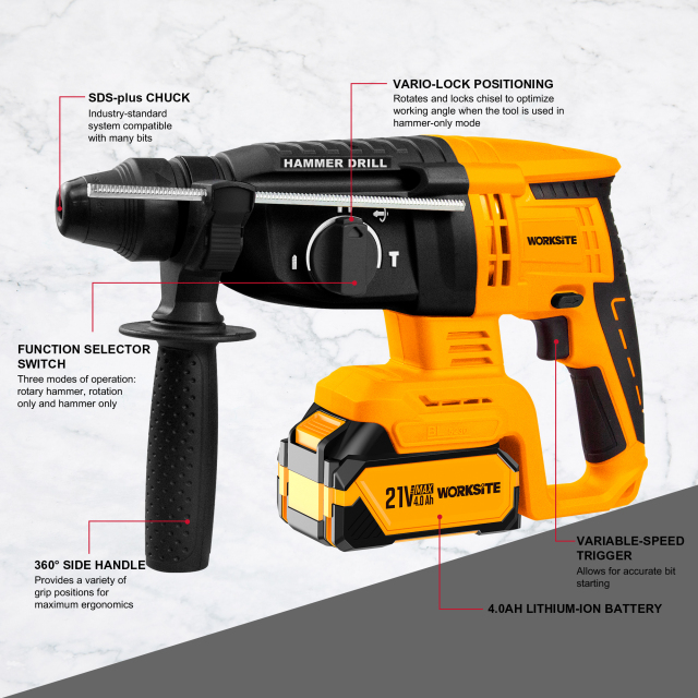 21V Brushless Hammer Drill 26mm