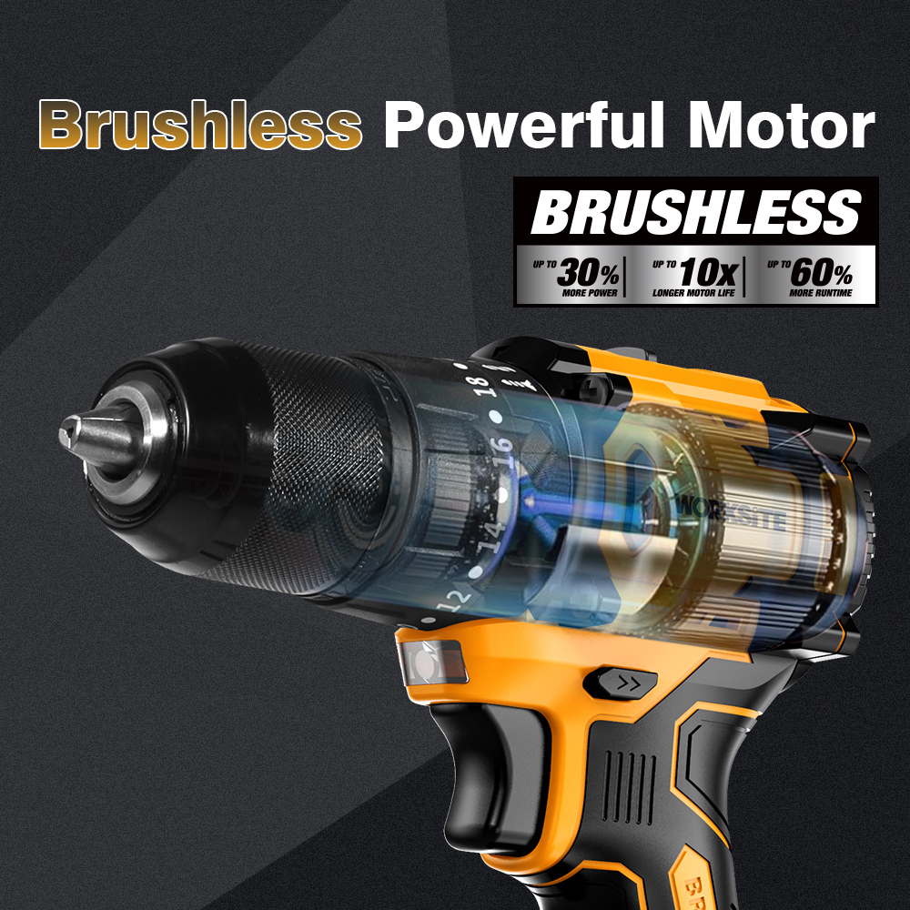 21V BRUSHLESS CORDLESS HAMMER DRILL KIT