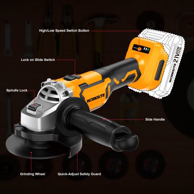 21V Brushless 125mm Angle Grinder -G