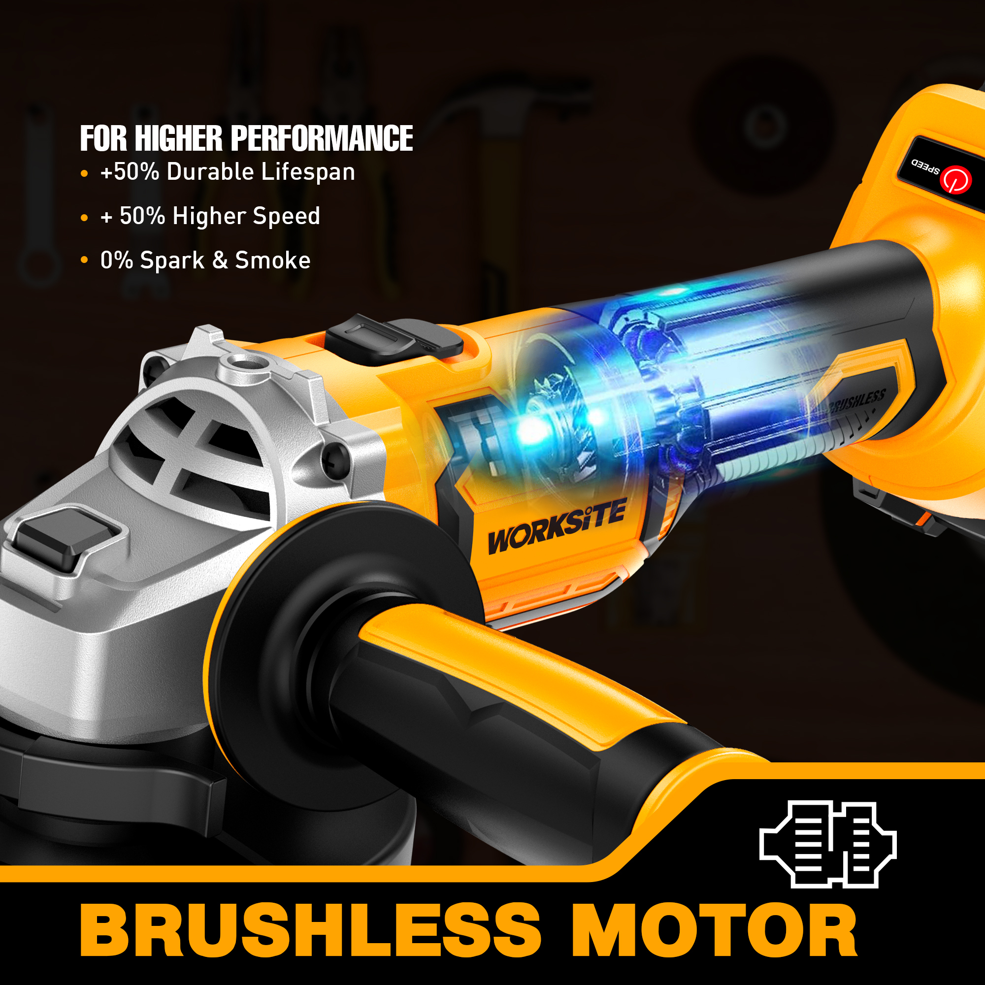 21V Brushless 125mm Angle Grinder -G