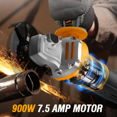 WORKSITE Angle Grinder Handheld 115mm Cutting Discs 900W 12000/min Speed Metal Grinding Corded Power Electric Grinders Tools