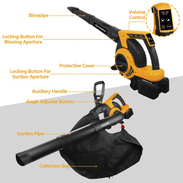 2x21V Cordless Brushless Leaf Blower -G