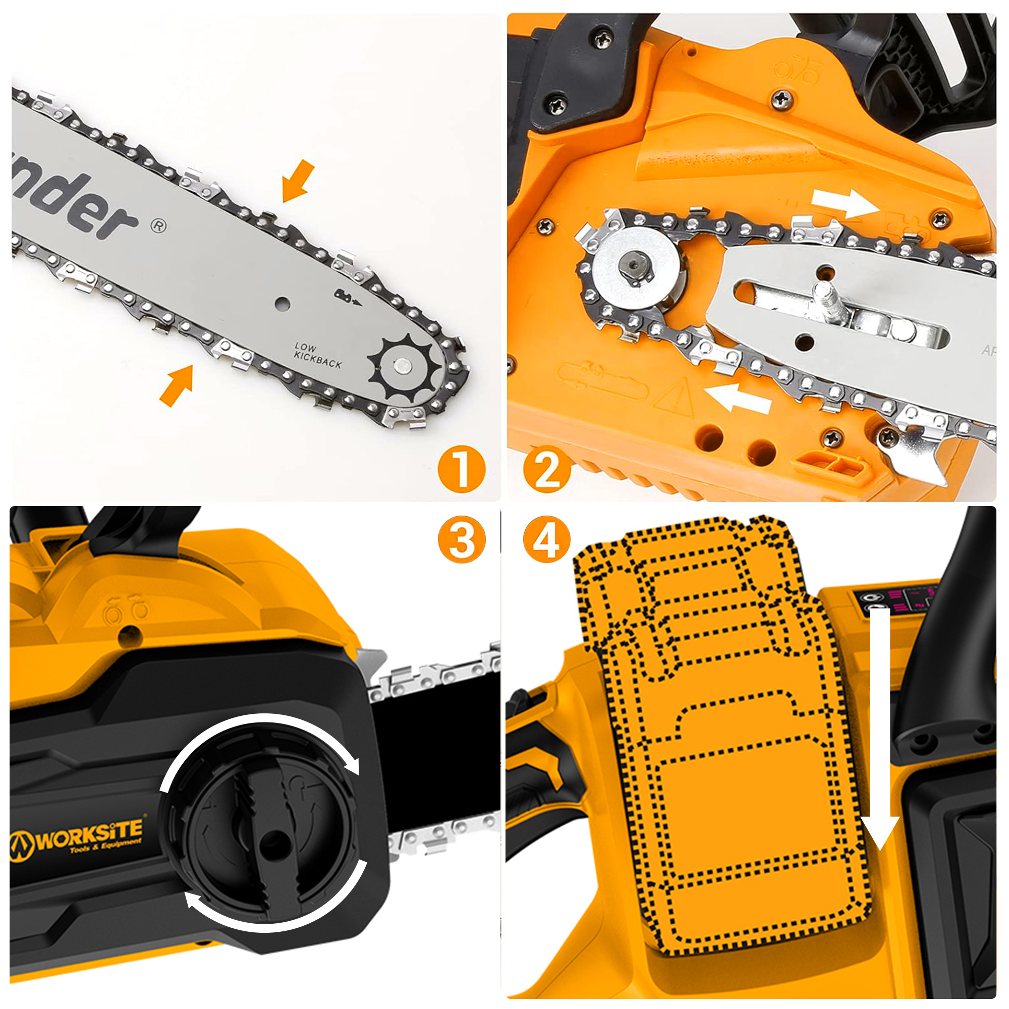 2x21V Cordless Brushless Chain Saw -G