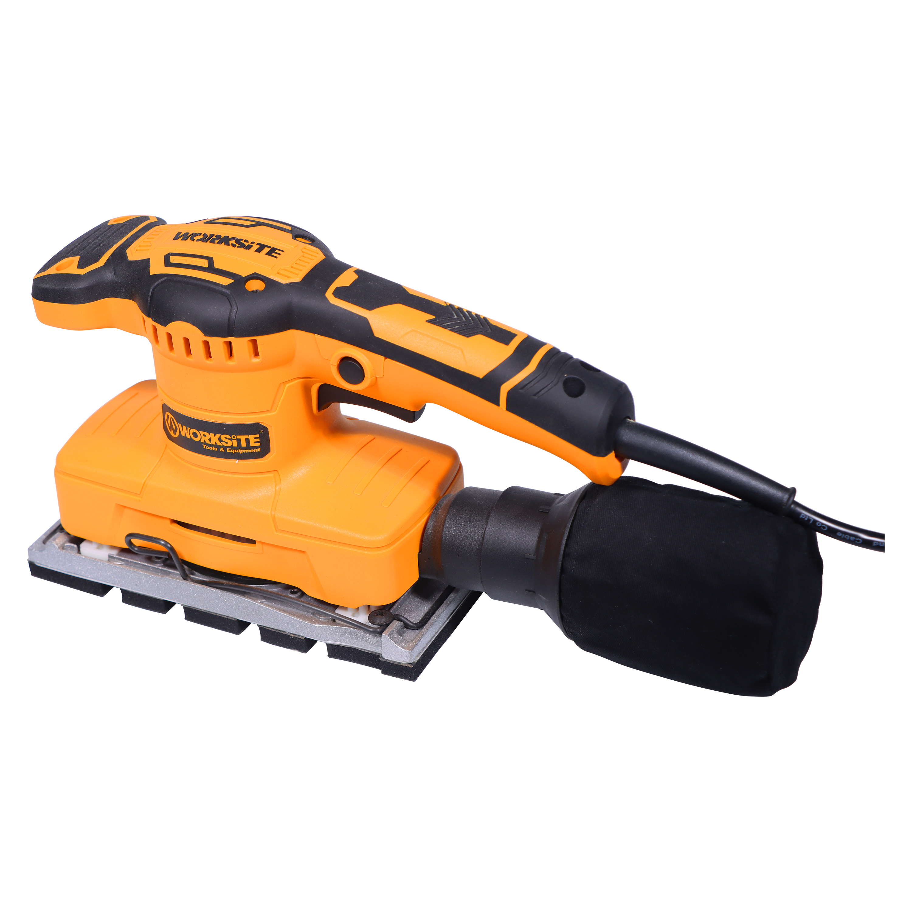 WORKSITE Finishing Sander 7-3/8" Sheet 320W Power 14000RPM Speed Compact Handheld Electric Hand Sander Tool