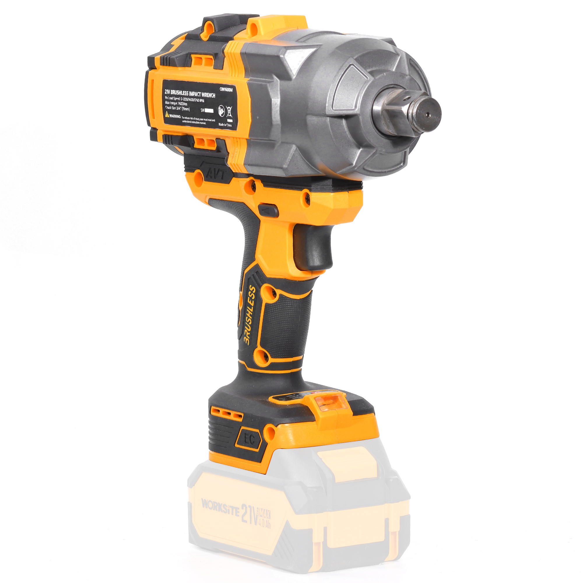 21V Brushless 19mm Impact Wrench (1600Nm) -G