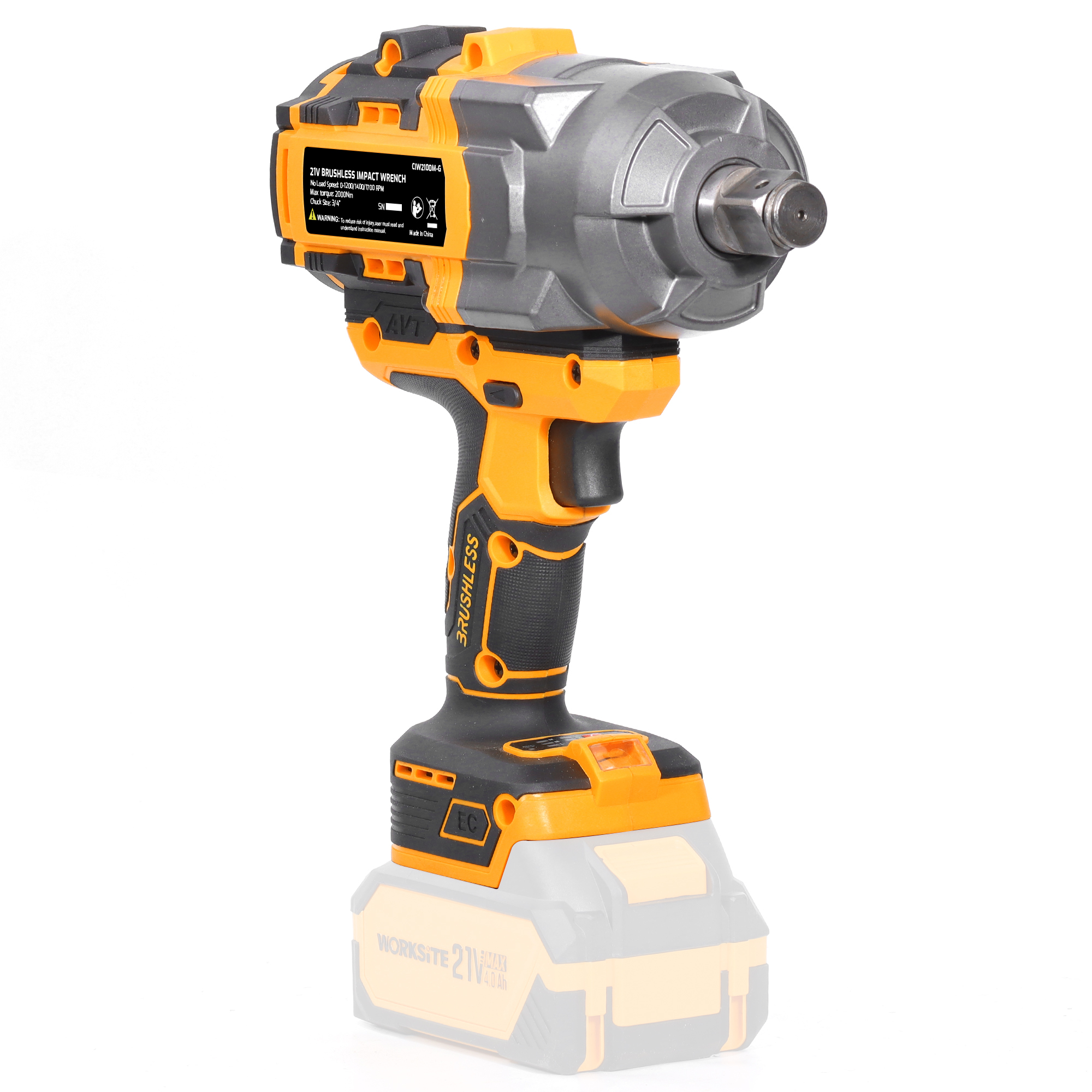 21V Brushless 19mm Impact Wrench (2000Nm) - G